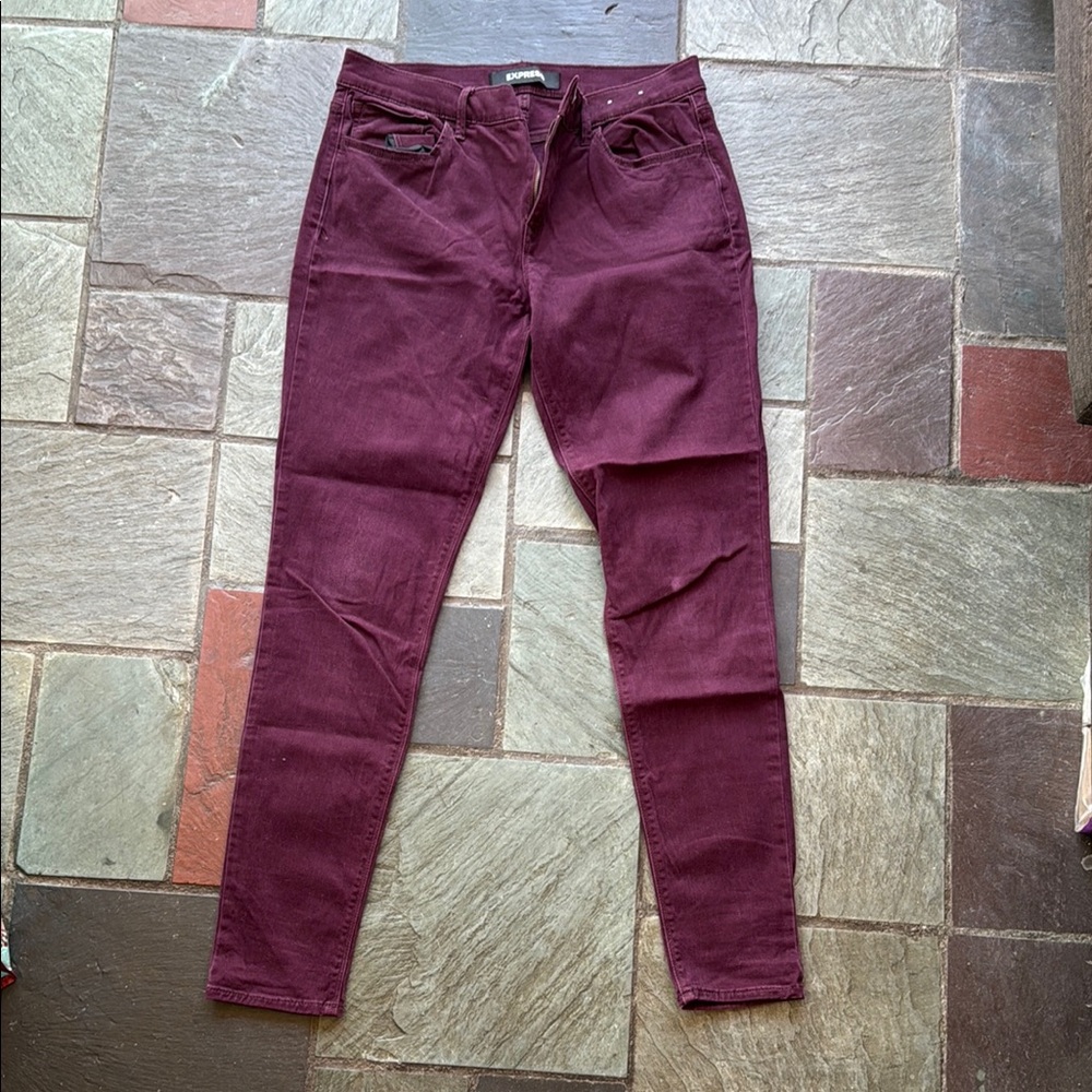 Women's Burgundy Jegging